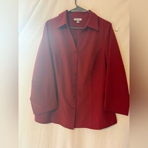 dressbarn Vibrant Red Blouse